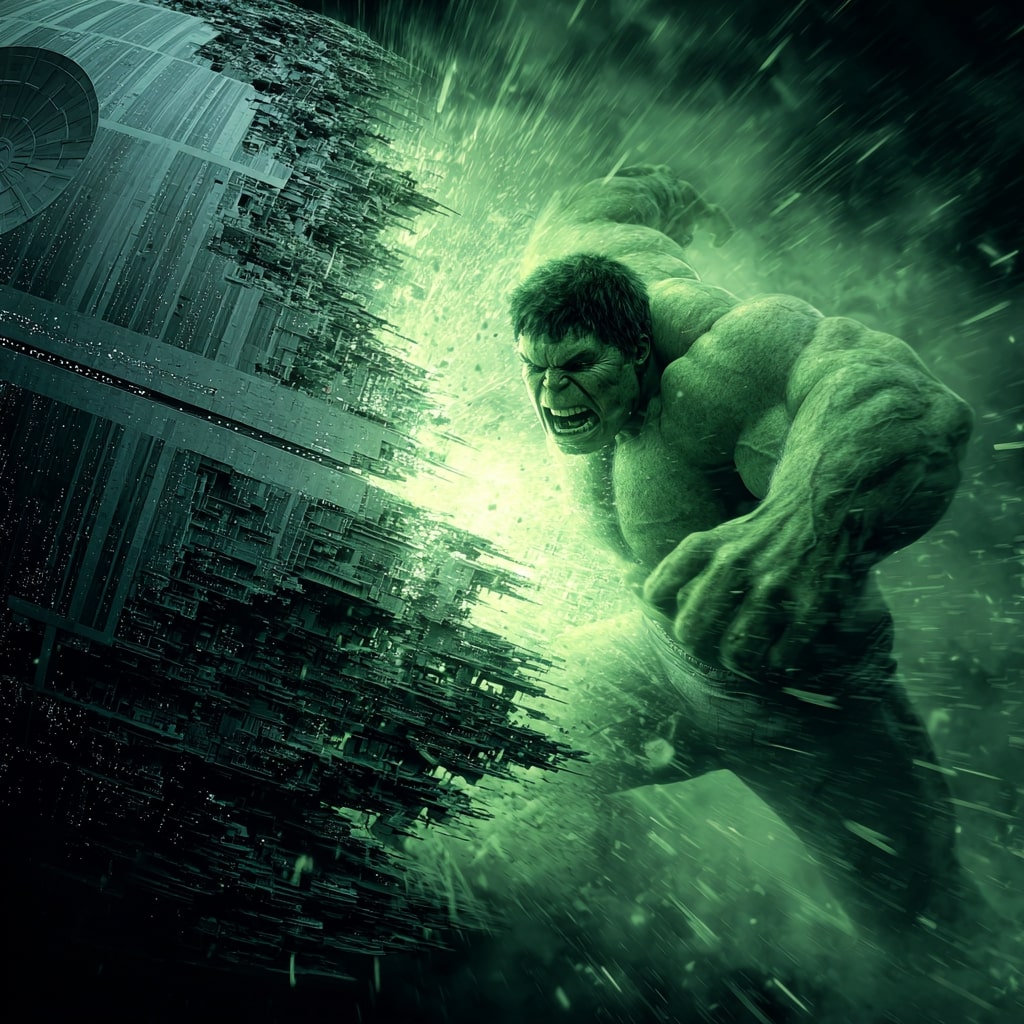 Hulk Destroys the Death Star in Epic Marvel-Star Wars Crossover