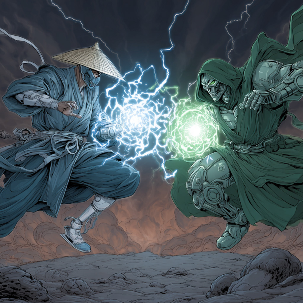 Mortal Kombat Raiden vs. Doctor Doom: A Clash of Gods and Machines